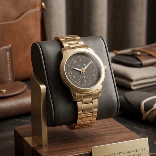 Luxe gouden & matzwarte horloge (Creator heeft geüpload)