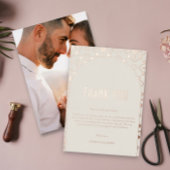 Luxe gouden mediterrane Tegel bruiloft Dank u Folie Uitnodiging