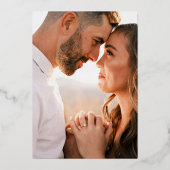 Luxe gouden mediterrane Tegel bruiloft Dank u Folie Uitnodiging (Achterkant)