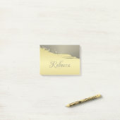 Luxe gouden metaal decoratie op goud en zilver post-it® notes (Op bureau)