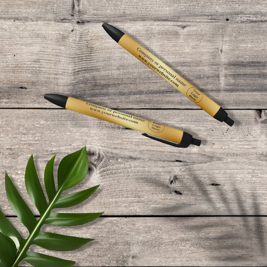 Luxe gouden metaal zwarte inkt pen