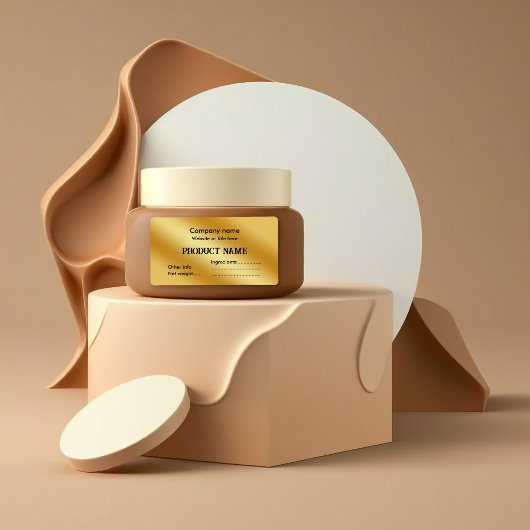 Luxe gouden metaalachtig etiket