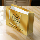 Luxe gouden metaalachtig groot cadeauzakje