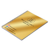 Luxe gouden metaalachtig notitieboek (Linkerzijde)