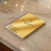 Luxe gouden metaalachtig notitieboek