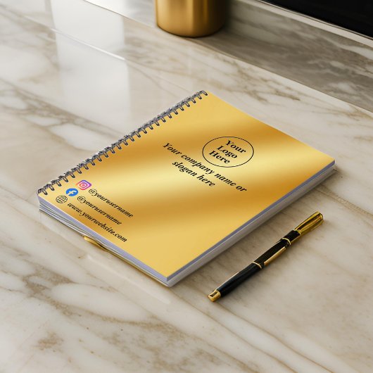 Luxe gouden metaalachtig notitieboek