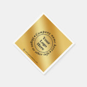 Luxe gouden metaalachtig servet (Hoek)