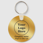 Luxe gouden metaalachtig sleutelhanger (Voorkant)