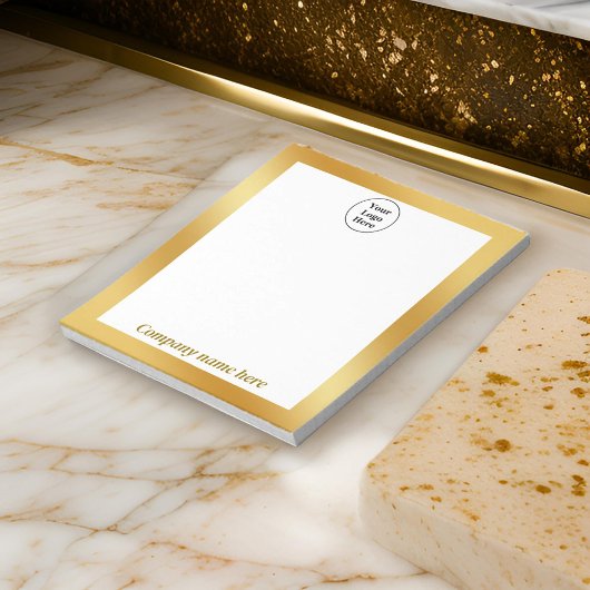 Luxe gouden metalen notitieblok