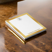 Luxe gouden metalen notitieblok