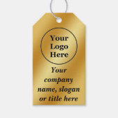 Luxe gouden metallic cadeaulabel (Voorkant)
