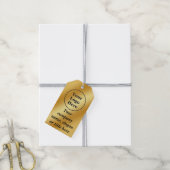 Luxe gouden metallic cadeaulabel (Met Touw)