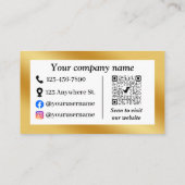 Luxe gouden metallic kortingskaartje (Achterkant)