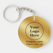 Luxe gouden metallic sleutelhanger (Voorkant)