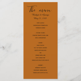 Luxe gouden minimale eenvoudige bruiloft menu