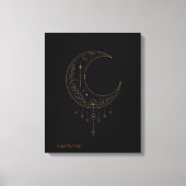 Luxe Gouden Minimalistische Maan Canvas Kunst (Voorkant)