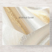 Luxe Gouden Minimalistische Uitnodiging (Achterzijde)
