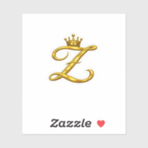 Luxe Gouden Monogram Letter Z Koninklijke Kroon St