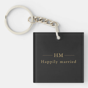Luxe Gouden Monogram Verpersoonlijkt Trouwcadeau Sleutelhanger