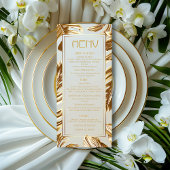 Luxe Gouden Monstera Tropische Bruiloft Menu