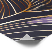 Luxe gouden naadloze florale achtergrond met trop poster (Hoek)