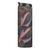 Luxe gouden naadloze florale achtergrond met trop thermosbeker (Geroteerd rechts)