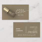 Luxe Gouden Nail Kleur Nail Tech Nail Salon Visitekaartje (Voorkant / Achterkant)