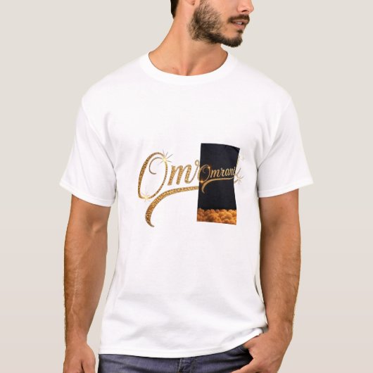 Luxe Gouden "Omrani" Naam T-shirt – Premium Stat (Voorkant)