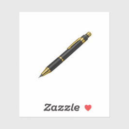 Luxe Gouden Ontwerper Tekenpotlood Sticker Premi