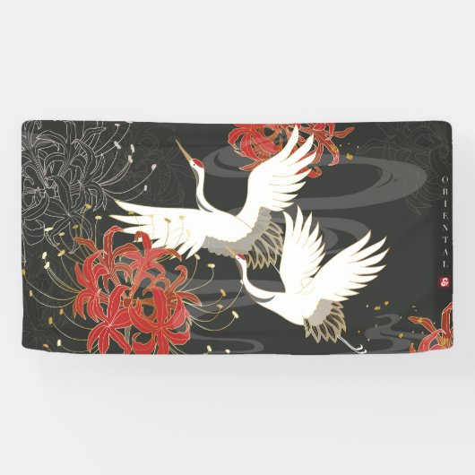 Luxe gouden oriëntaalse stijl spandoek (Horizontaal)