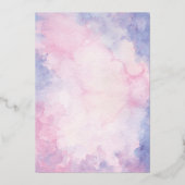 Luxe gouden Paarse & roze islamitische islamitisch Folie Uitnodiging (Achterkant)