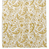 Luxe gouden Paisley douchegordijn (Voorkant)