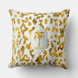 Luxe Gouden Palm Safari Chic Decoratief Kussen