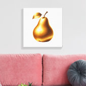 Luxe gouden peer canvas afdruk (Insitu (Woonkamer))