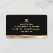 Luxe Gouden Pet Sitter Hond Walker Groomer Visitekaartje (Achterkant)