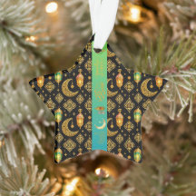 Luxe Gouden Ramadan Lantaarns Teal Zwart Acryl