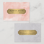 Luxe Gouden Roze Textuur Visitekaartje (Voorkant / Achterkant)