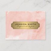 Luxe Gouden Roze Textuur Visitekaartje (Voorkant)