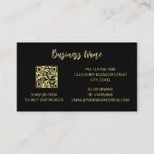 Luxe gouden Rozen bloem Visitekaartje (Achterkant)