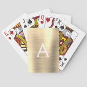 Luxe Gouden RVS Monogram Pokerkaarten (Achterkant)