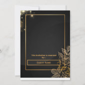 Luxe gouden Save the Date-huwelijkskaart Date (Achterkant)