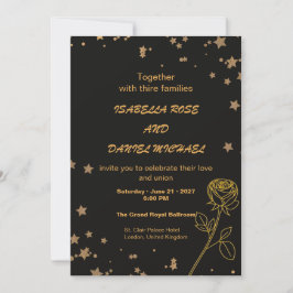 Luxe gouden Save the Date-huwelijkskaart Kaart
