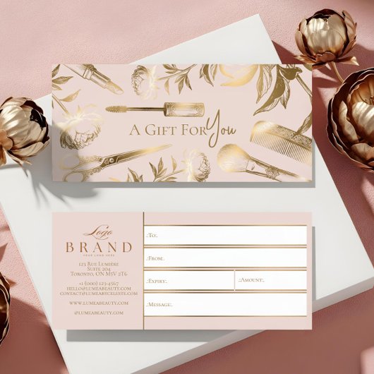 Luxe Gouden Schoonheidssalon Cadeaubon Voor Jou