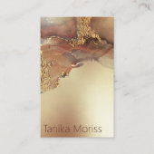 Luxe gouden schoonheidstherapeut visitekaartje (Voorkant)