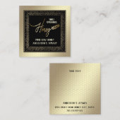  Luxe gouden script honingtak Vierkante Visitekaartje (Voorkant / Achterkant)