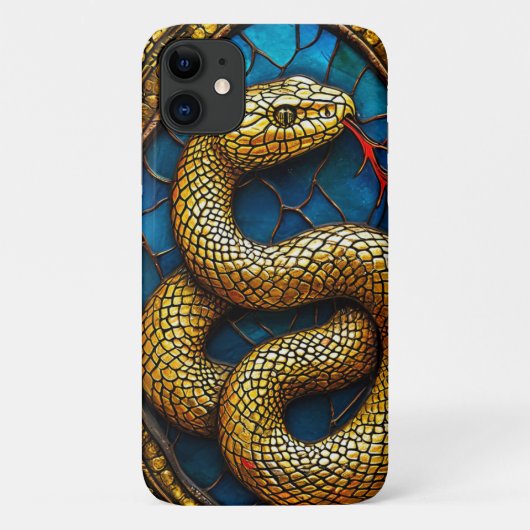 Luxe Gouden Slang Chic Exotisch Anima Case-Mate iPhone Case (Achterkant)