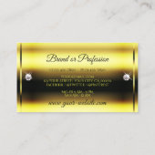 Luxe Gouden Sparkle Meisje Roze Glitter Sterren Visitekaartje (Achterkant)