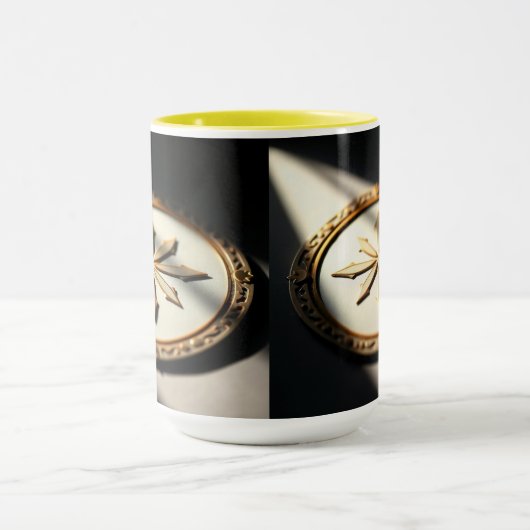 Luxe gouden symbool kunstwerk mok (Midden)