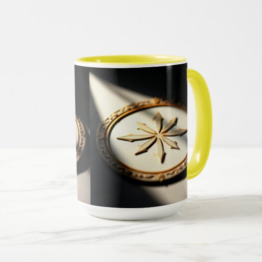 Luxe gouden symbool kunstwerk mok (Voorkant rechts)