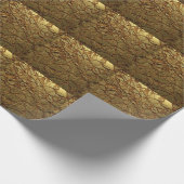 Luxe Gouden Textuur: 3D Elegantie Cadeaupapier (Hoek)